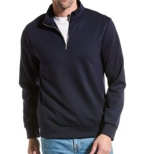 Tahari Men’s 1/4-Zip Mock neck Pullover Sweat shirt Navy Size XL NWOT